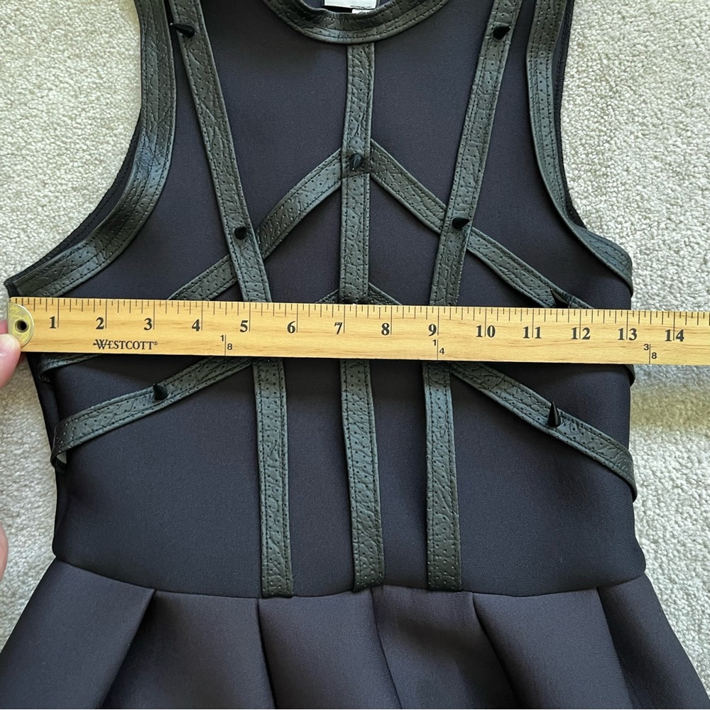 MUEHLEDEE Florence Spike Dress Black Goth Punk Cosplay Dominatrix Sexy - Picture 8 of 15